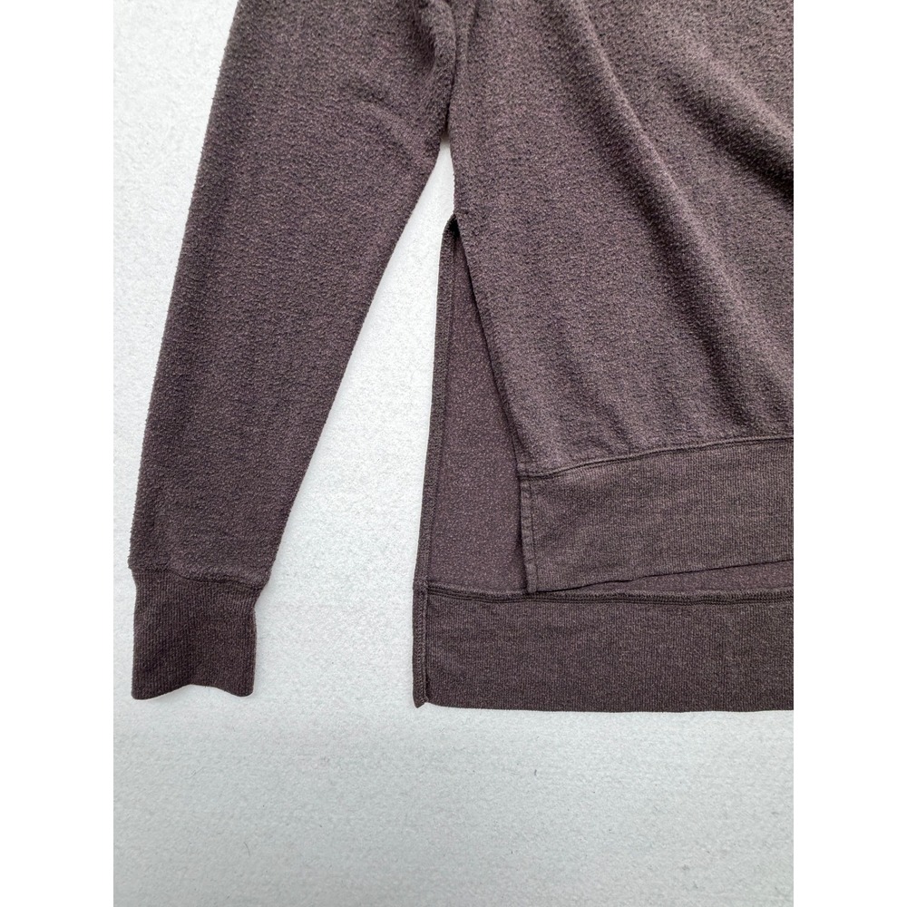 Alo Yoga Long Sleeve High Low Tunic Top Dark Plum Brown S - Picture 3 of 7